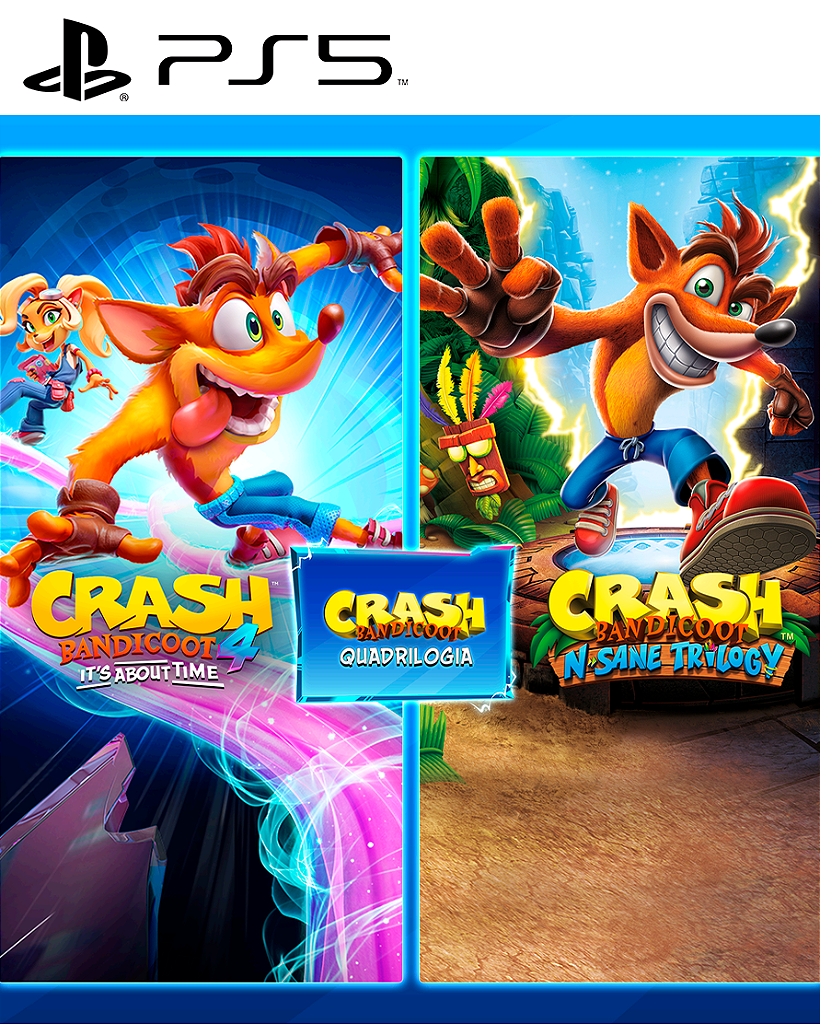 CRASH TRILOGIA + CRASH BANDICOOT 4 PS5 MÍDIA DIGITAL