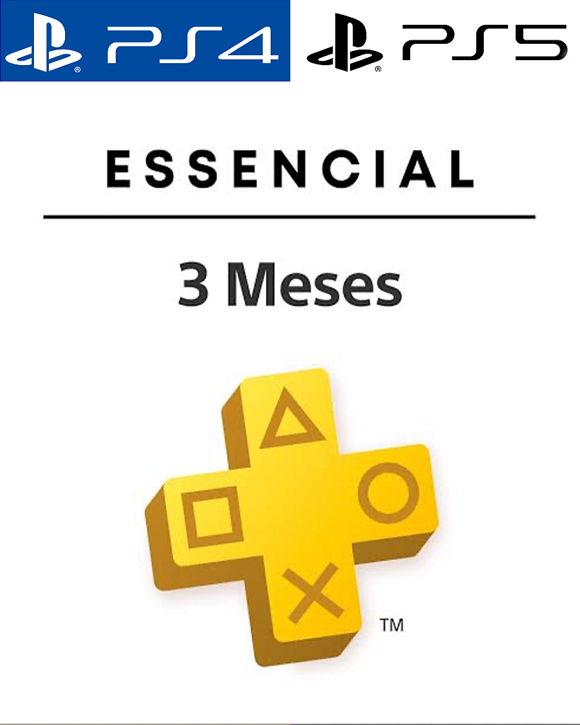 PlayStation Plus Essencial 3 Meses PS4/PS5 - Mídia Digital