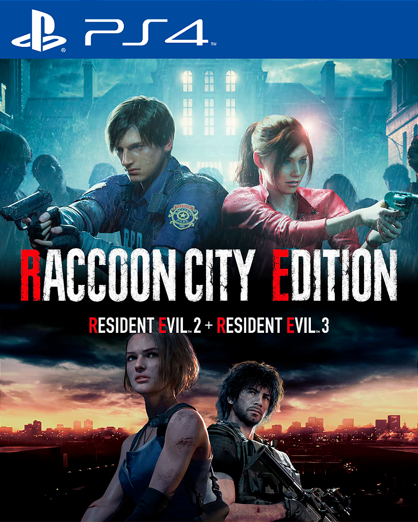 RESIDENT EVIL RACCOON CITY EDITION (2+3 REMAKE) PS4 Mídia Digital