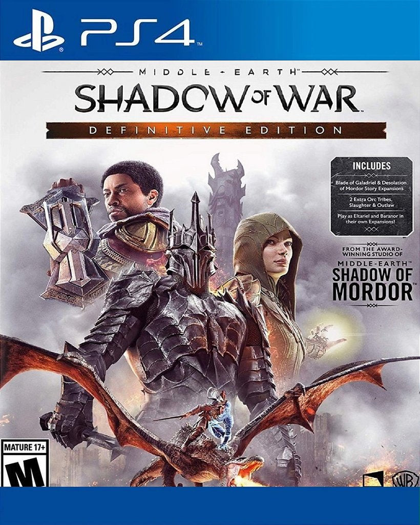 Terra-média: Sombras da Guerra Edição Definitiva PS4 Mídia Digital